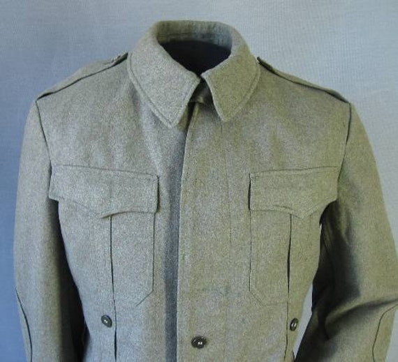 60s German Military Shirt Vintage Jacket 1960s by MagsRagsVintage