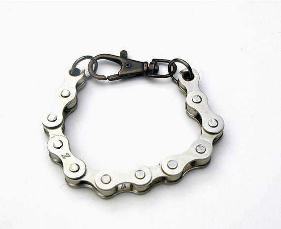 Items Similar To Bike Chain Bracelet Black Friday Silver