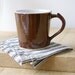 Single spicy chai latte mug - stoneware pottery mugs glazed in milk chocolate