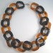 Perfect Halloween Necklace - Bold Vintage Black & Orange Chain
