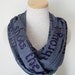 Library Text Infinity Scarf No.2