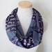 Library Text Infinity Scarf No.3 - LAST ONE