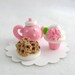 Pink Tea Party Set, Dollhouse Miniature