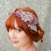 Vintage flower head piece, purple flower crown, wedding hair band, hair accessories - Seraphina
