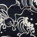 Energetic Rabbit and Wave Navy Heavy Cotton Fat Quarter Classic Japanese Motif