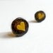 Laurel Oak Heart Earrings - Mustard Hearts on Wood Studs - Valentine's Day - Woodland Wedding - Eco Friendly