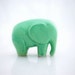 Elephant ceramic figurine in mint green