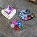 Brooch Lot Vintage 80s Acrylic Rhinestone Theater Dress Up Costume Jewelry