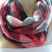 Casual Plaids...Warm Flannel....Black, White and Red ..Mobius scarf...Infinity Scarf..