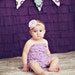 You Pick Size. Chicaboo Lavender Ruffled lace petti romper / bloomer. Sizes for ages newborn to 4/5 years. More Colors available