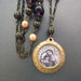 Vintage Photo Pendant Madonna and Child Necklace RESERVED for Patti