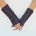 Arm warmers fingerless gloves purple