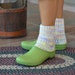 Hand knit socks pastels