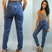 80s High Waisted Jeans / Womens Vintage Guess Jeans Distressed Jeans Dark Denim 80s Mom Jeans Tapered Jeans / Waist 26