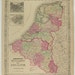 Antique 1867 Map of Holland and Belgium