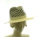 Panama Straw Hat for Women - Handmade Ladies Fedora Hat - Plaid