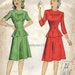 Vintage 1942 Two Piece Peplum Suit...Princess Seams...Flared Skirt..DuBarry 5505 Bust 34