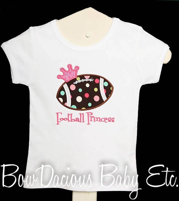 Personalized Football Princess Shirt Monogrammed by bowdaciousbaby
