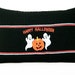 Halloween Accent Pillow Ghosts Pumpkin Black Orange White Decorative Repurposed
