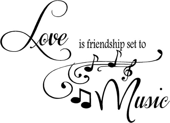 Items similar to Quote-Love is friendship set to music-special buy any 2 quotes and get a 3rd ...