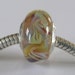 OOAK Handmade Lampwork European Charm Bead with Silver Glass - SRA - Fits Troll/Biagi etc