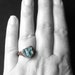 Copper Geode Ring Crystal Gem Stormy Grey Crystal Ice Patina Artisan