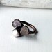 Pearl Spinel Copper Ring Gemstone Lavendar Raw Statement Oxidized Handmade