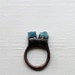 Copper Ring Tourmaline Ring Deep Ocean Blue Green Gem Stone Artisan Handmade