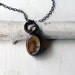 Quartz Pendant Copper Oval Necklace Yellow Black White Clear Artisan Handmade