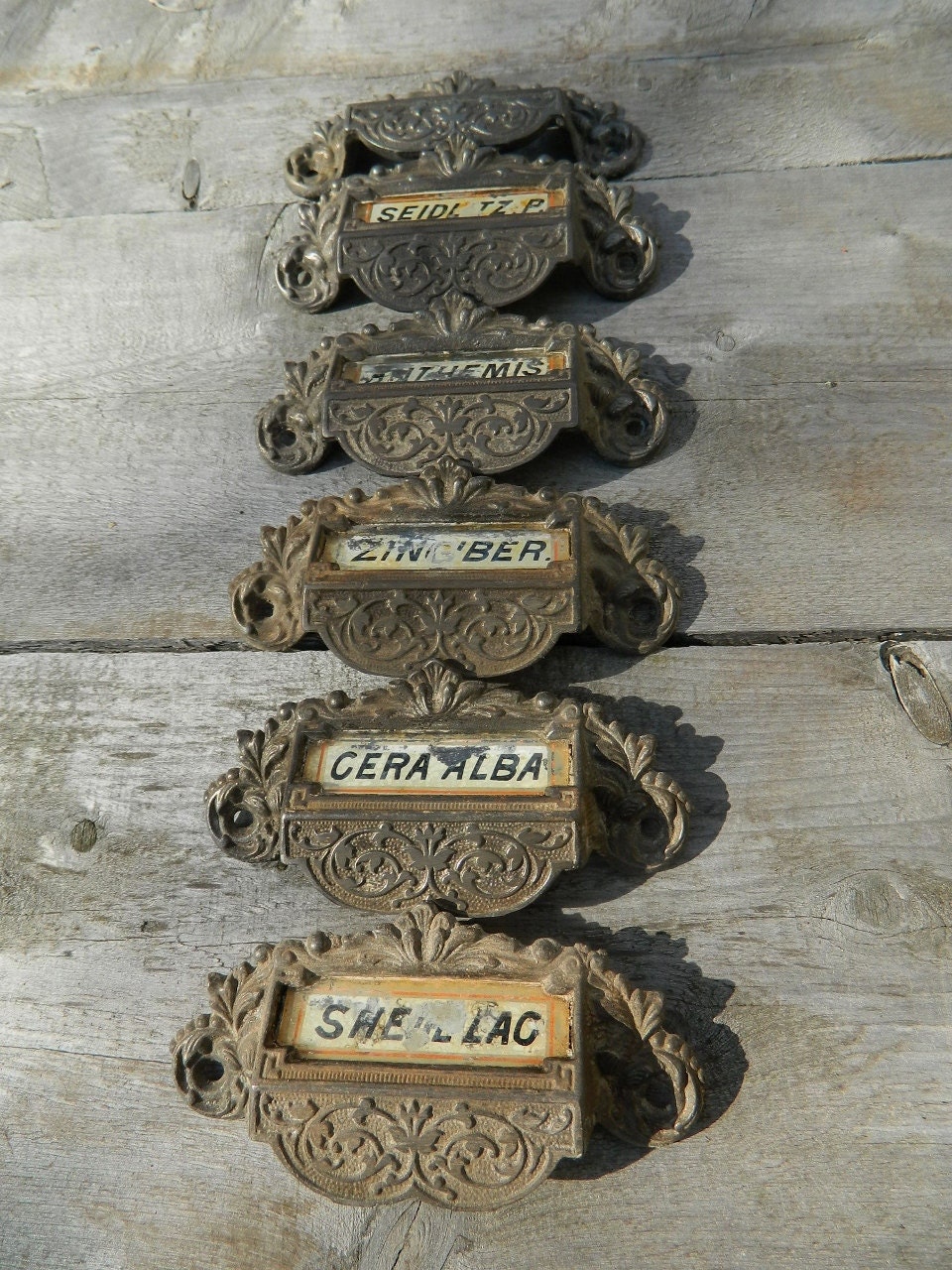 Antique Apothecary Parmaceutical Drawer Pulls