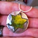Enameled Star of David from Israel - Green, Lime, Yellow with Alpaca