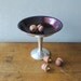 Wallace Plum Enamel Pedestal Bowl