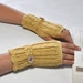 Fingerless Glove Wrist Warmer Gauntlet Honey Gold