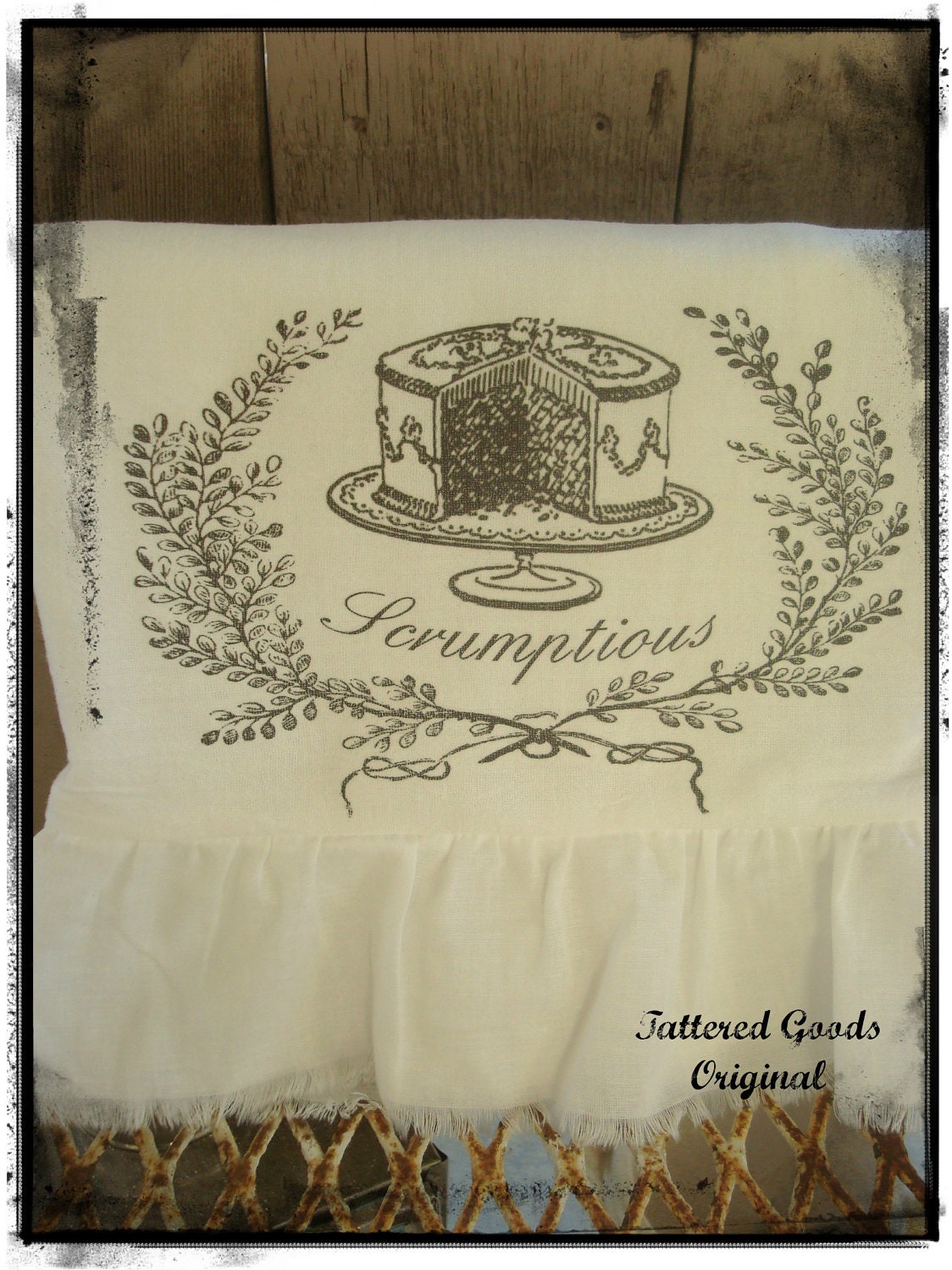 Handmade Flour Sack Tea Towel Farhouse Cottage by shophumblegoods