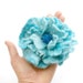 Felted flower from Merino Wool, turquoise mint teal color .
