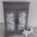 Shabby Chic,French Dresser, Farmhouse Armoire, Jewelry Box , Handpainted in Paris Grey