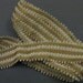 Vintage silk lace ribbon trim Victorian ribbon, antique ribbon trim 7/8 inch gold w cream Y74