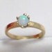 10kt gold opal birthstone ring charm pendant for necklace
