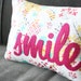 smiley flower pillow