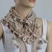 Super Long Cotton Crochet Knit Scarf - Lariat Scarf - Fall Fashion