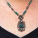RESERVED SALE: Czech Deco Marcasite Glass Necklace - Vintage