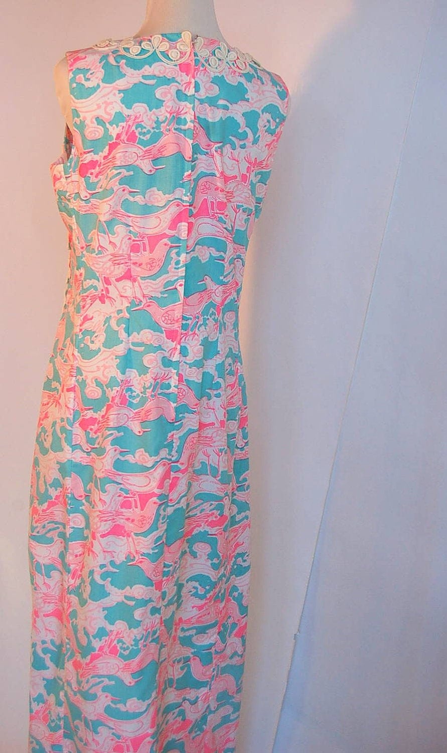 Large Vintage Lilly Pulitzer Maxi Dress Pink By Thevintagelilly