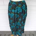 ON SALE - Vintage Purple Teal Floral Skirt