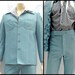 Vintage 1970s Slim Fit Mens Retro Rockabilly Polyester Suit by Roberto Stephani Size 42