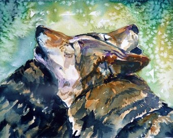 The Call Watercolor Art Print by Maure Bausch