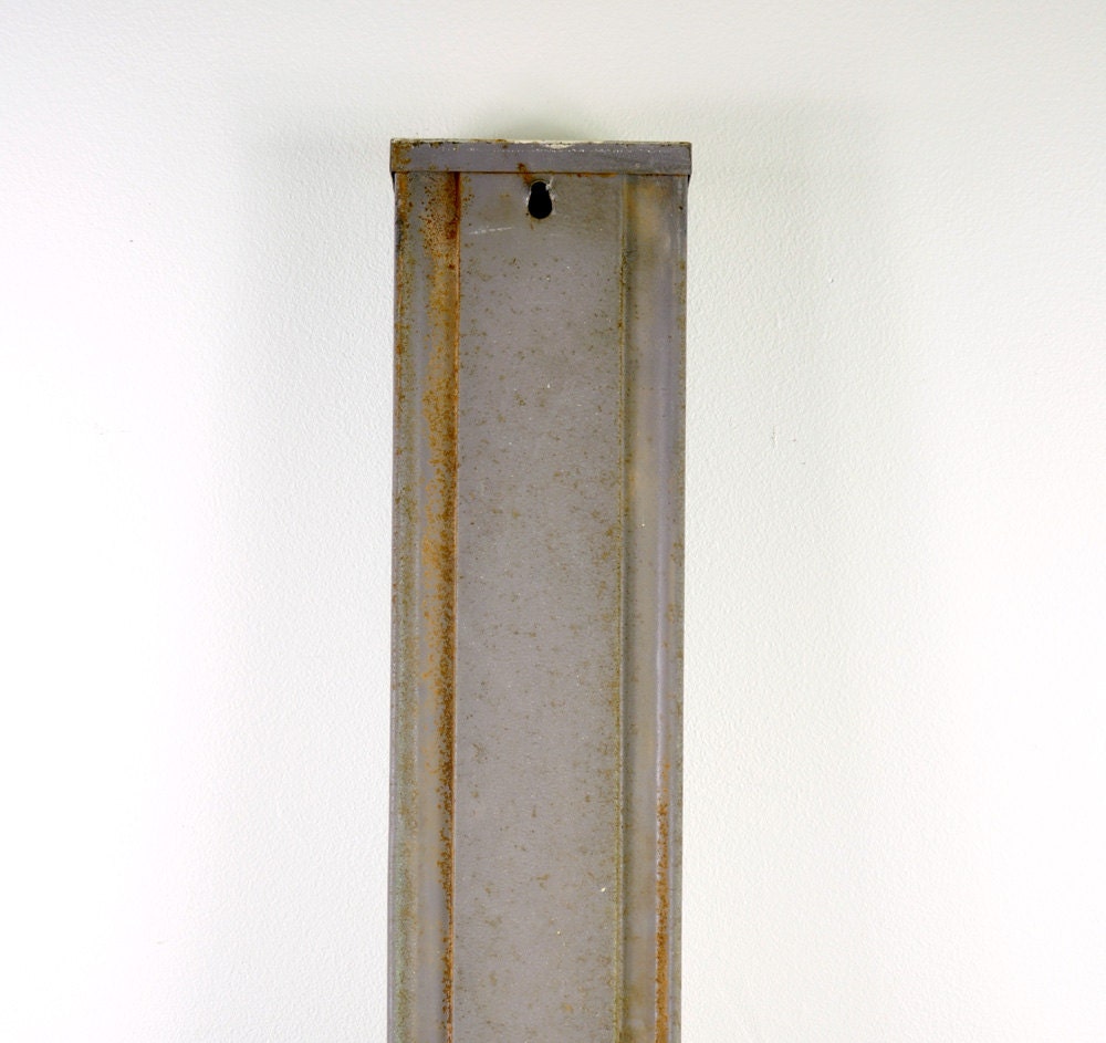 Vintage Industrial Time Card Rack / Metal Card Holder