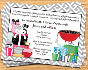 His and Hers Couple Wedding Shower Invitation