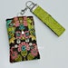 Pink Blush Rose Damask Paisley Emberglow Aqua Teal and Lime Phone Case with Wristlet iPhone 6 Plus