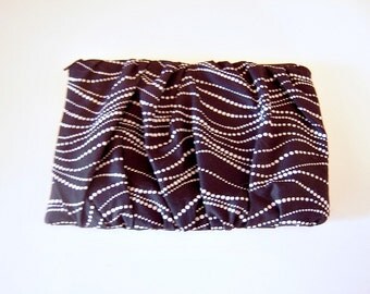 Black and White Gathered Clutch