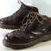 dr martens ankle boots mens u.s. size 11.5 or 12 D brown shoes u.k. size 11 leather grunge emo made in england